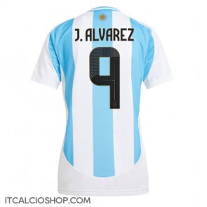 Argentina Julian Alvarez #9 Prima Maglia Femmina Copa America 2024 Manica Corta